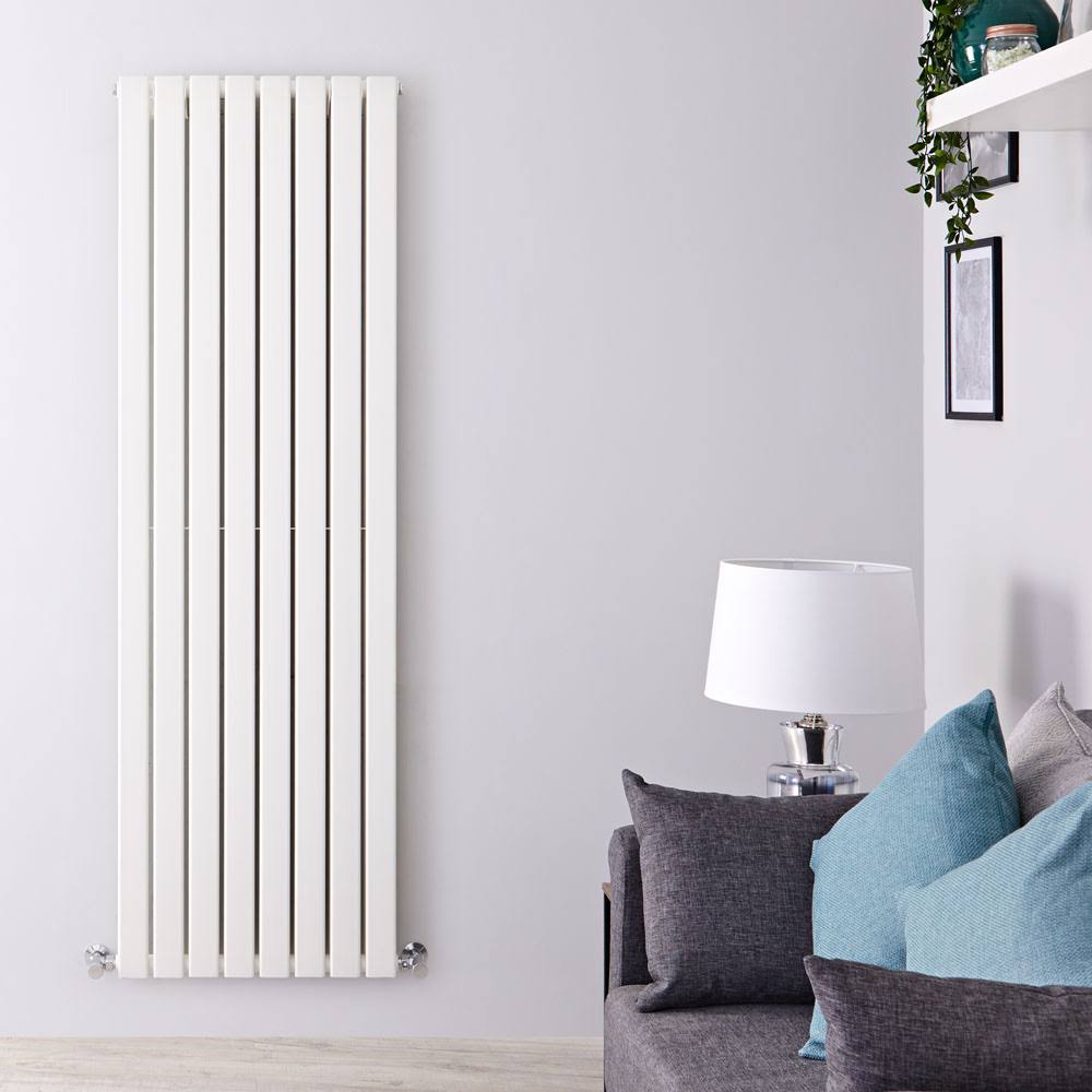 Hudson Reed Delta - Hot Water Radiator - 63x22 x 22x22 - Vertical European Design - White NAHBX020
