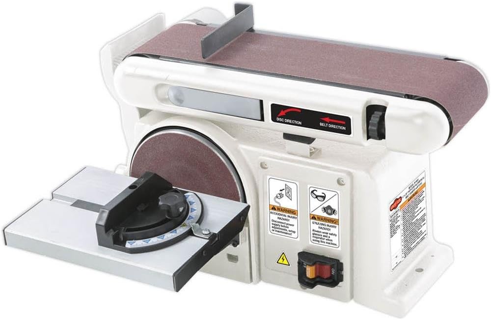 Shop Fox W1855 Horizontal/Vertical Belt Sander With 6" Disc