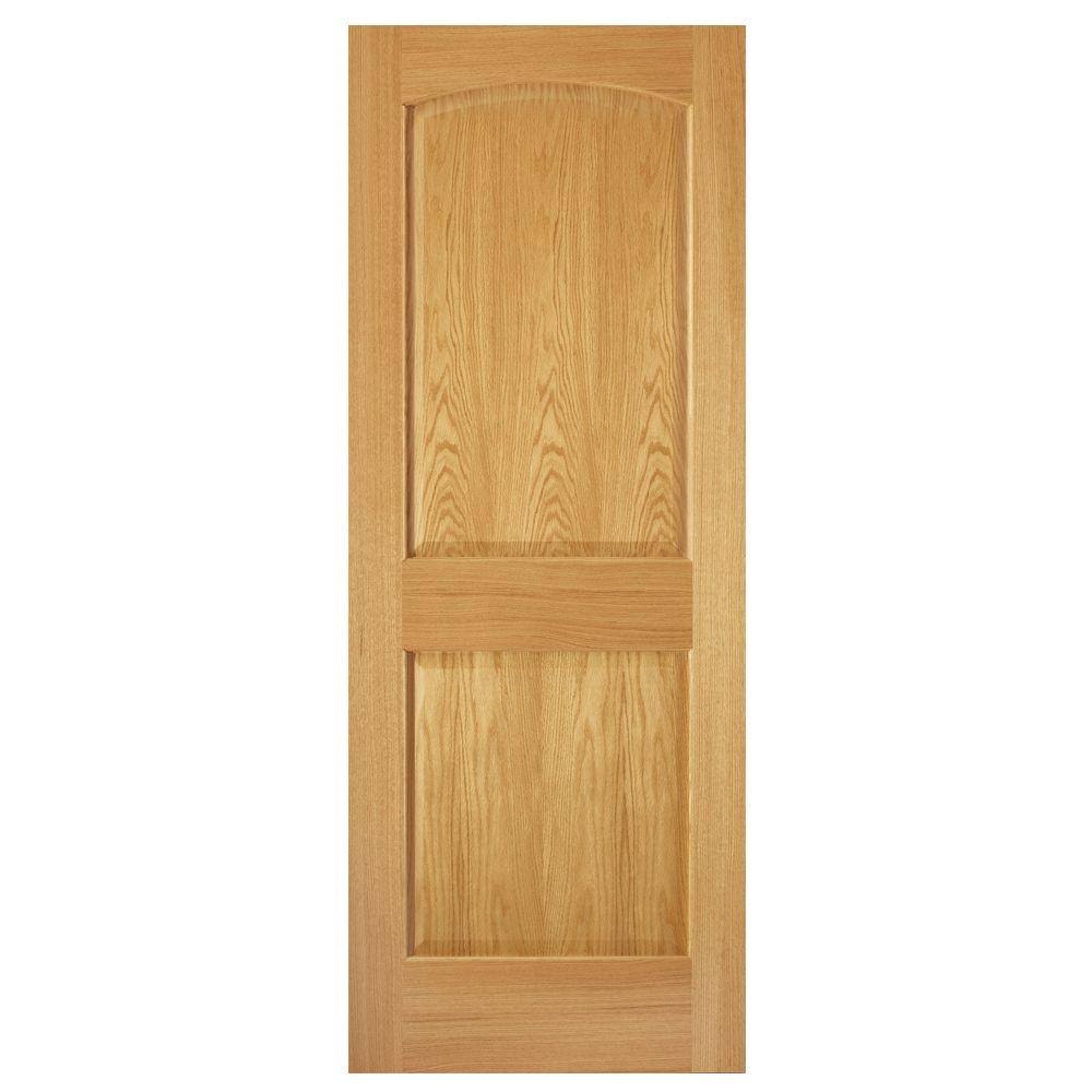 Steves u0026 Sons 36 in. x 80 in. 2-Panel Arch Solid Core Oak Interior Door Slab, Unfinished
