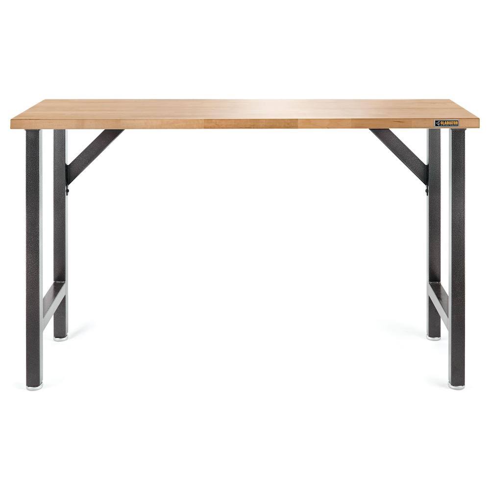 Gladiator GAWB66HWGG 66-1/2x22 Wide Hardwood Workbench, 66.5-in Wide, Hammered