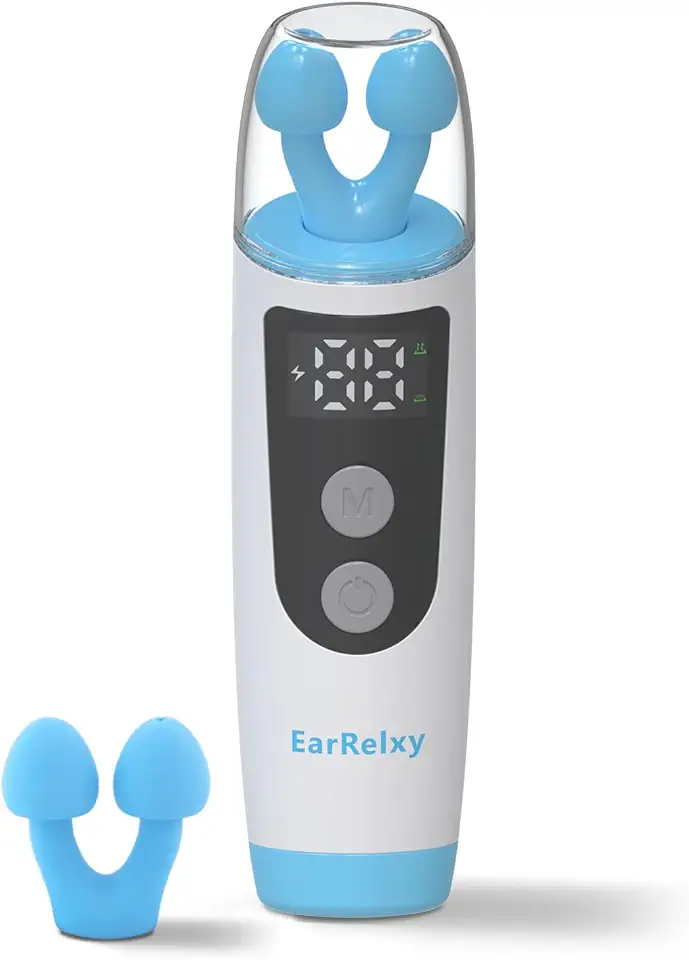 Eustachian Tube Unclogger, Safely & Naturally Ear Pressure Relief Device Pop Blocked Ears, Relief Tinnitus and Earache for Air Travel, Diving