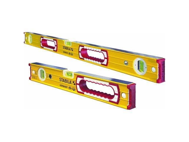 Stabila 37816 48-Inch and 16-inch Aluminum Box Beam Level Set, Yellow