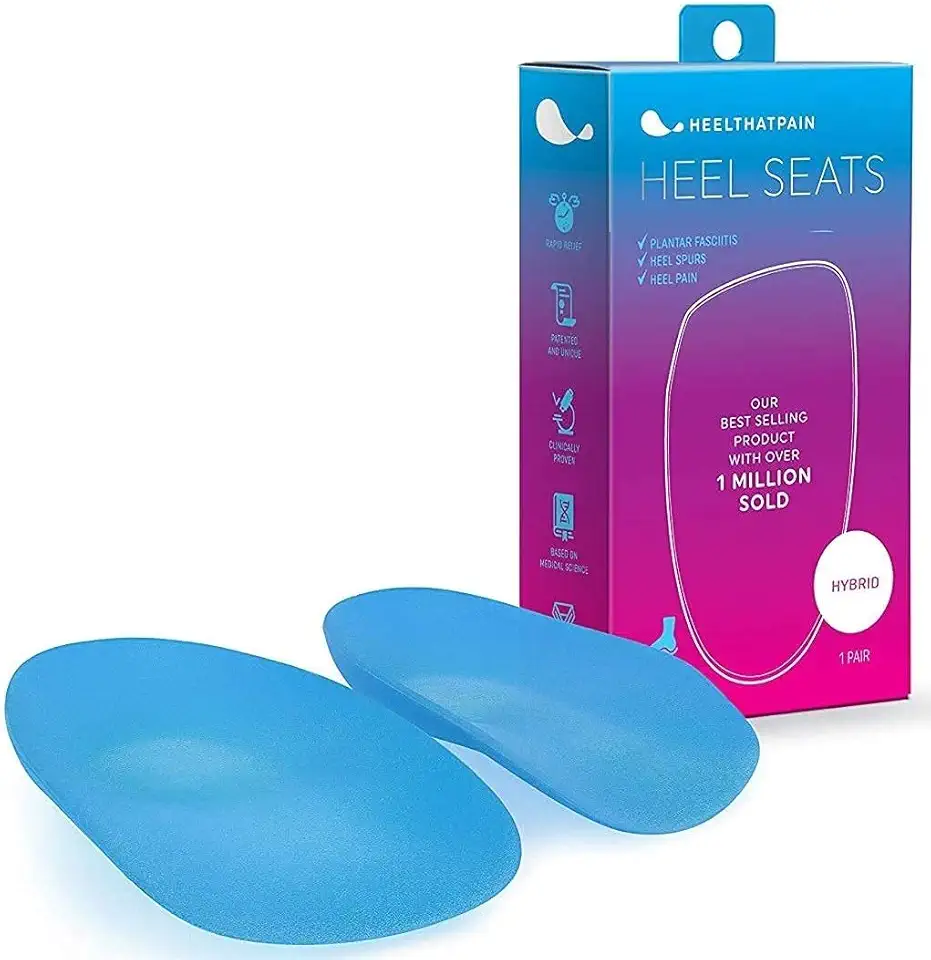 Heel Seats by Heel That Pain | Foot Orthotic Inserts | Heel Cups for Heel Pain, Plantar Fasciitis and Heel Spurs - Kansas Nuitrition - HNZSDS