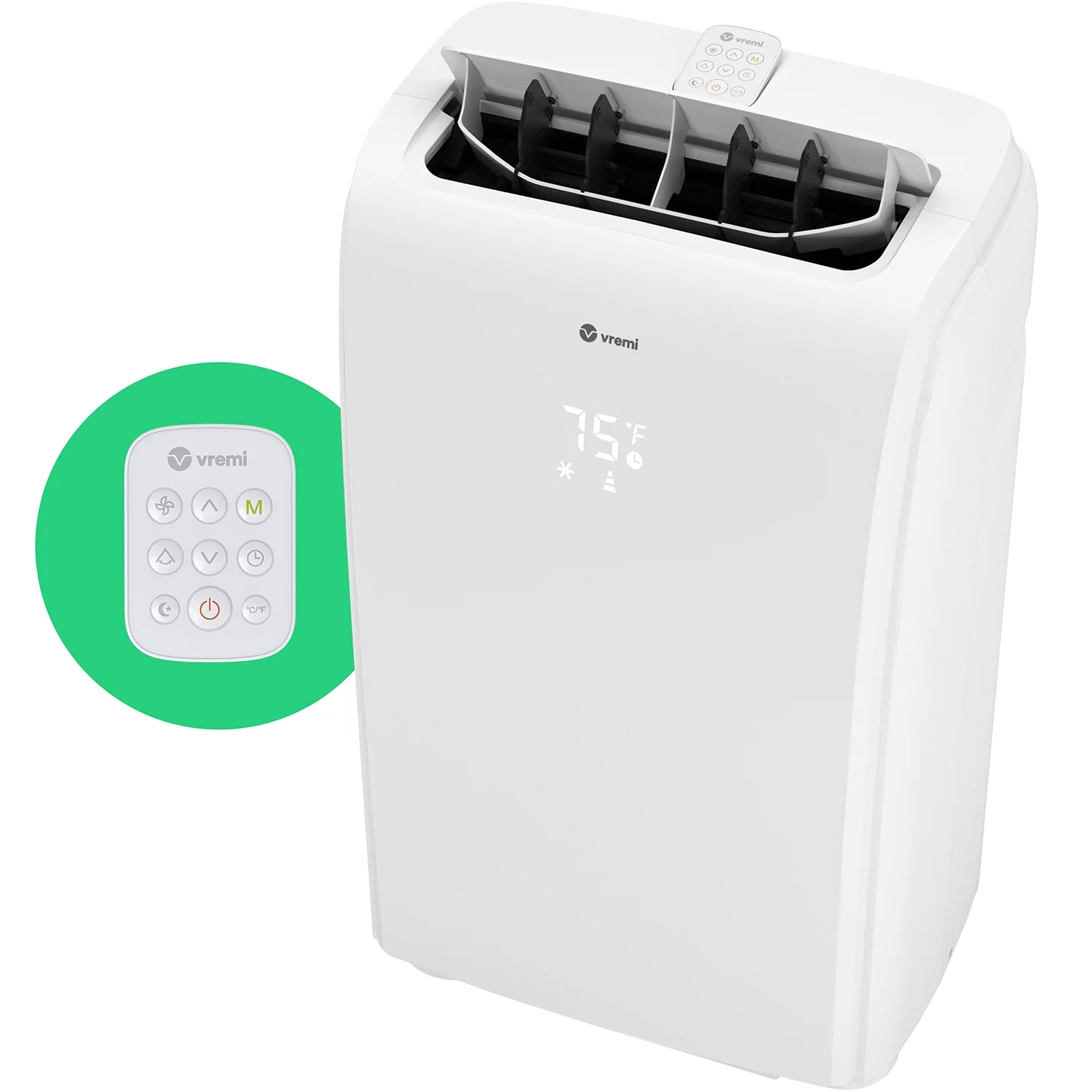 Vremi 10000 BTU Portable Air Conditioner - Easy to Move AC Unit for Rooms up to 250 Sq Ft - with Powerful Cooling Fan, Reusable Filter