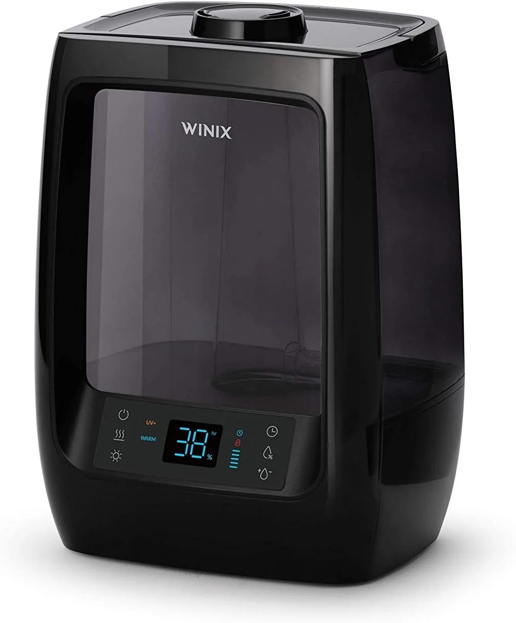 Winix L200 Ultrasonic Warm and Cool Mist Humidifier, 120 Hrs. Run Time, 2 Gal. Tank, Large Rooms, Quiet, LightCel UVc-LED Treated Tank