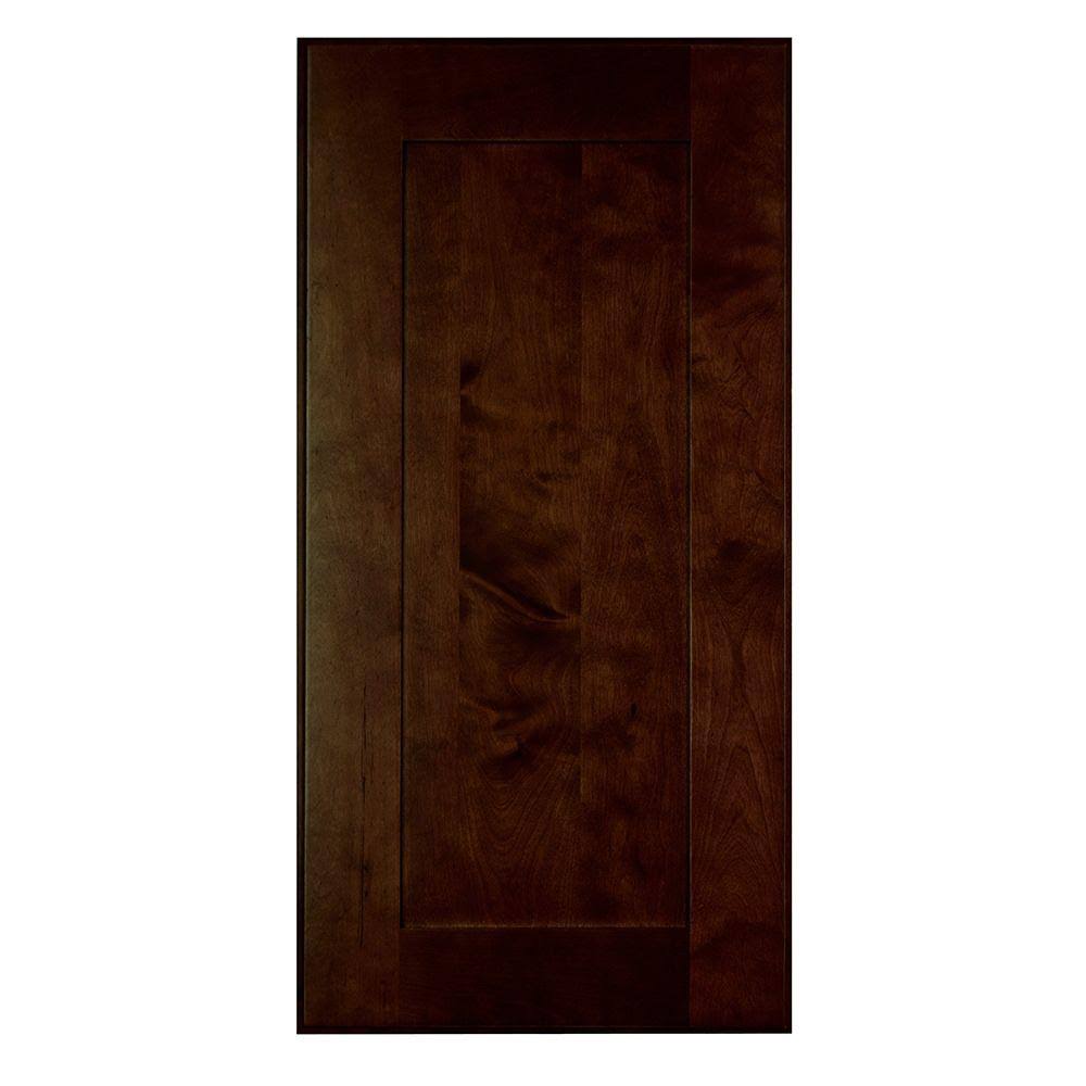 Home Decorators Collection Franklin Assembled 24x34.5x.75 in. Shaker Decorative End Panel for Base Kitchen Cabinet in Stained Ma