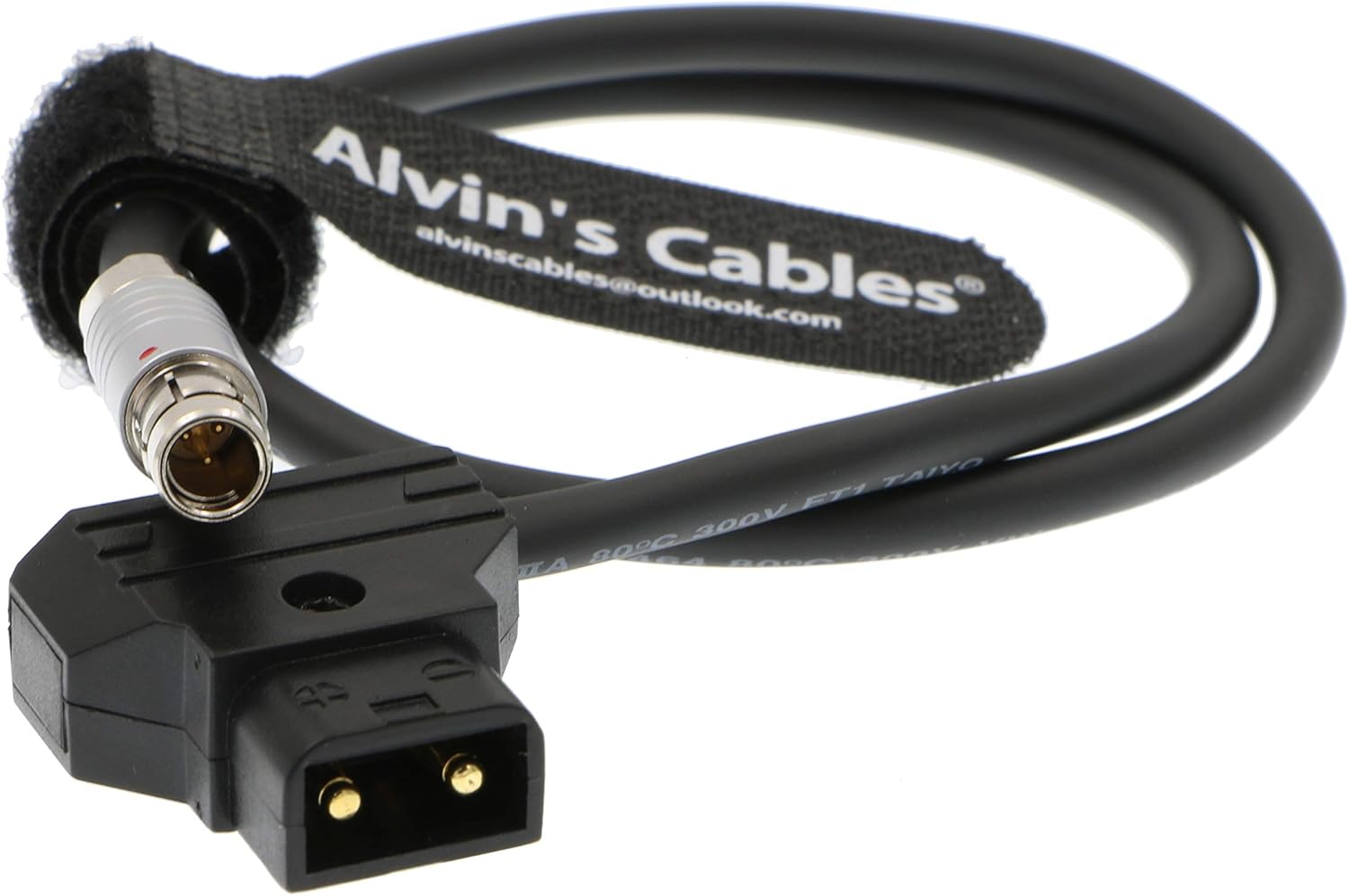 Alvin's Cables 3 Pin RS Male to D TAP Power Cable for ARRI Alexa RED TILTA Pack of 2