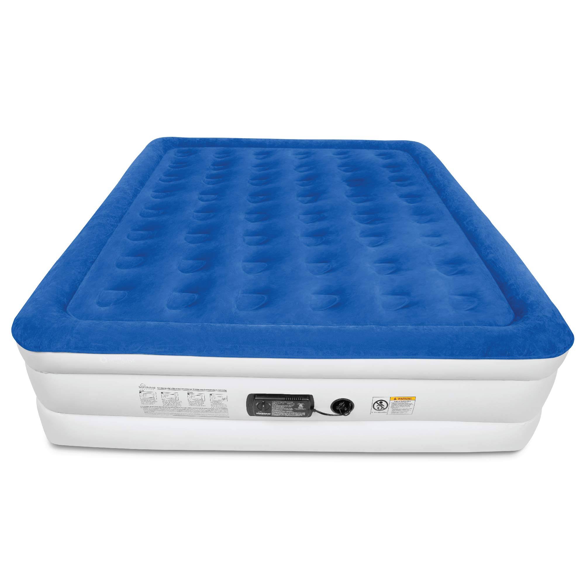 Soundasleep Dream Series Air Mattress with ComfortCoil Technology u0026 Internal High Capacity Pump - King Size