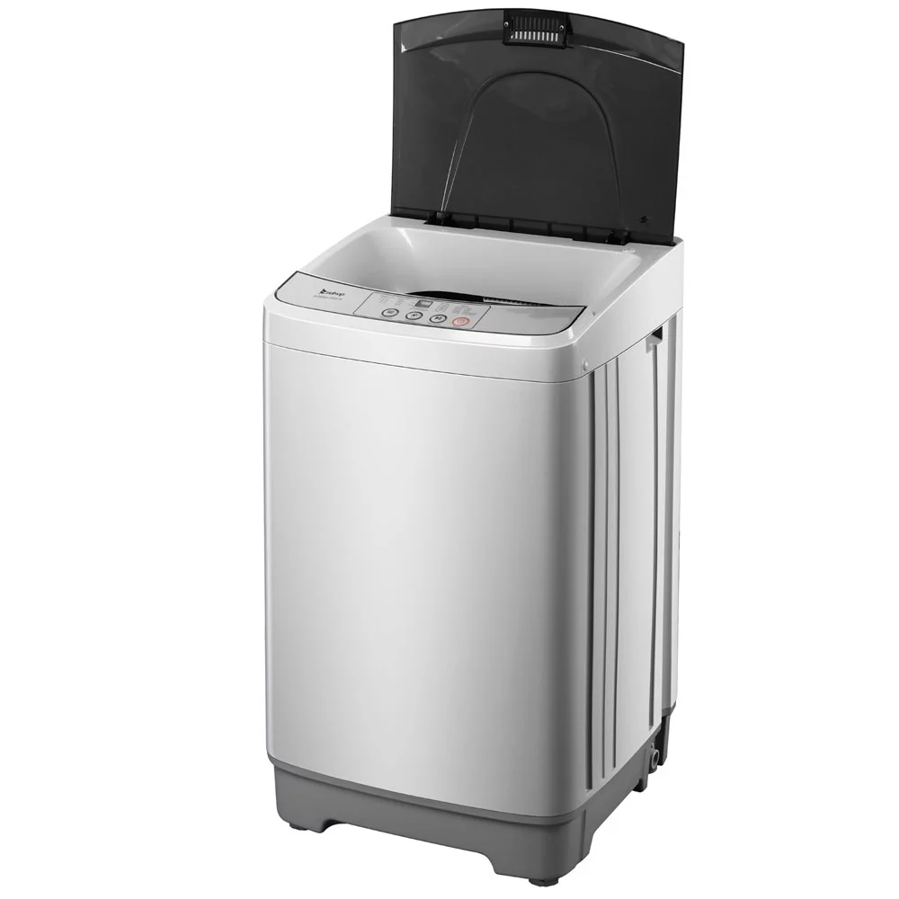 SalonMore 13.3lbs Portable Full Automatic Washing Machine Spin Washer 8 Water Level W/Drain Pump