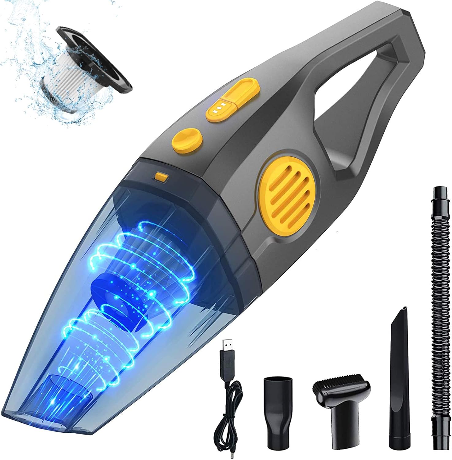Portable Cordless Handheld Vacuum Cleaner, Benefast 150W High Power, 8000PA Strong Suction, Wet & Dry Use, 2 Modes for House, Car