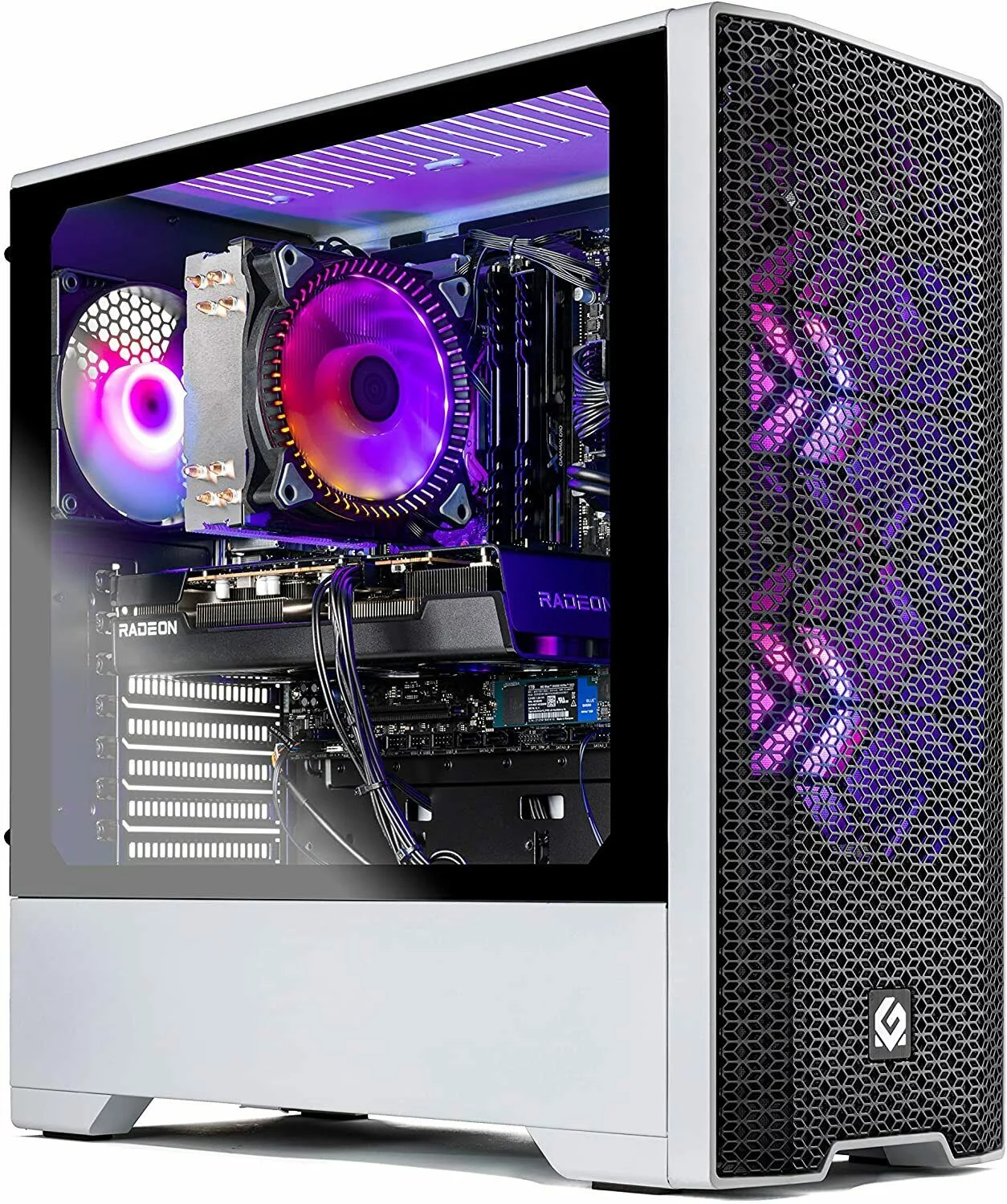 Skytech Blaze 3.0 Gaming PC Desktop – Intel i5-10400F, RX 6600XT, 1TB NVME, 16G DDR4 3200, AC Wi-Fi, Windows 10 Home 64-bit, White