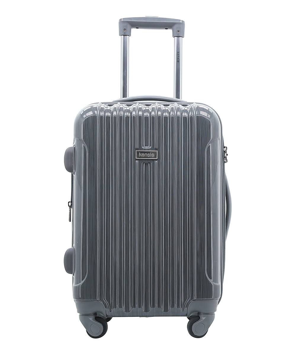 Kensie 20 inch Expandable Rolling Carry-On, Silver