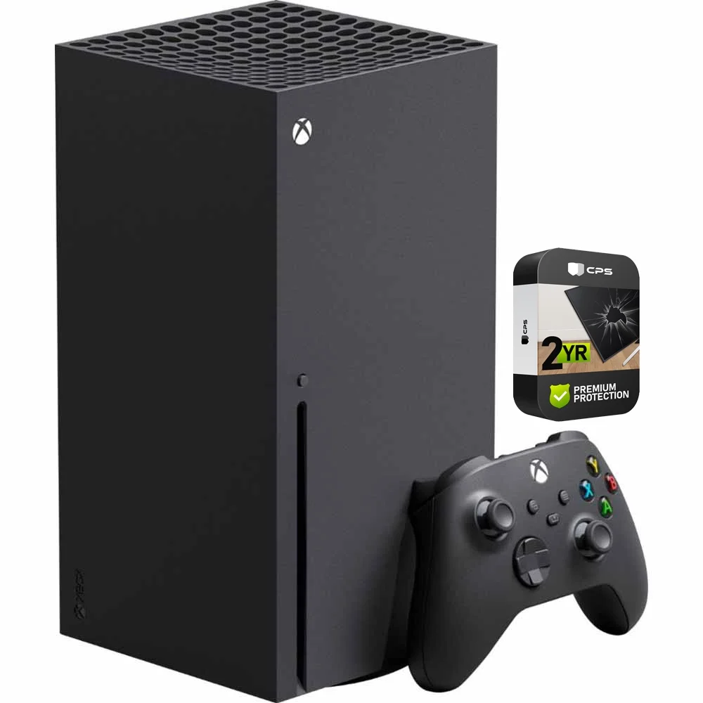 Microsoft RRT-00001 Xbox Series X 1TB SSD Bundle with 2 YR CPS Enhanced Protection Pack - Radiant Selections