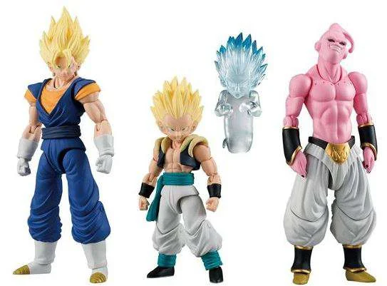 Dragon Ball Shodo Neo Vegito, Evil Buu & Gotenks with Ghost Set of 3 PVC Figures