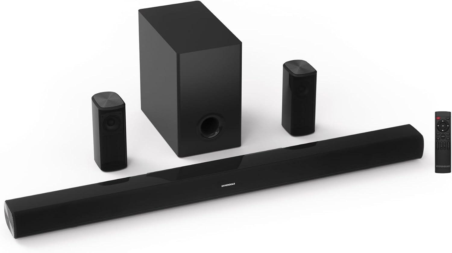 SB51a 5.1 Home Theater Surround Sound System [Soundbar + Dual Speakers + Subwoofer] Powerful Cinematic Surround Sound, Speaker Drivers