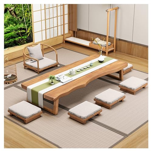 Japanese Tatami Tea Coffee Table, Low Table, Dining Table, Study Table, Small Desk, for Sitting On The Floor Bedroom Bay Window Tea Room(Color:Table