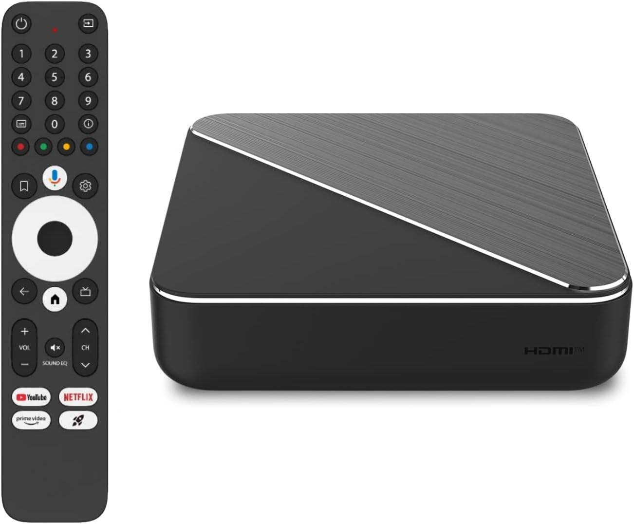 Dune HD Homatics Box R 4K Plus Android TV Box, Media Player 4K, Chromecast, Mini PC, Netflix in 4K Dolby Vision & Atmos, 4GB/32GB, AV1, Wi-Fi 6