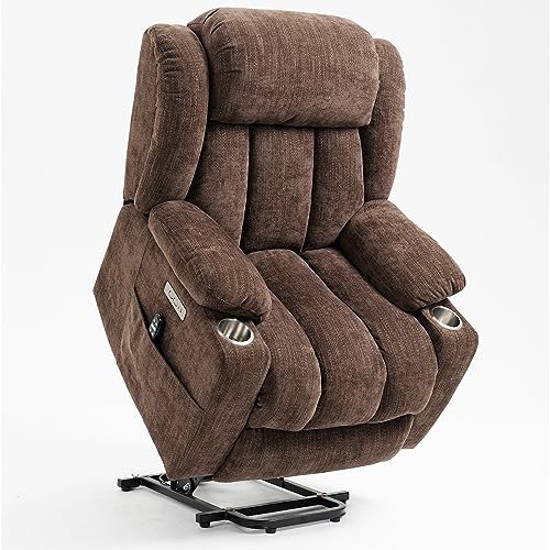 2024 Power Lift Recliner Chair with Full-Body Massage and Heat for Elderly, Hand Remote Control, Upgraded OKIN Motor, Extended Footrest, USB Ports