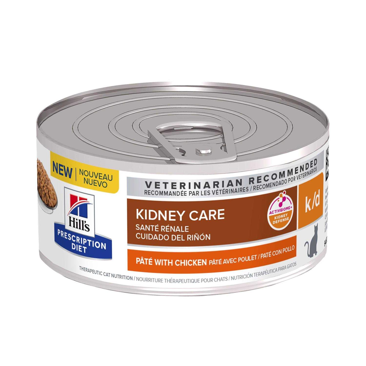 Hill’s Prescription Diet k/d Chicken Canned Cat Food, 5.5-oz, 24 ct