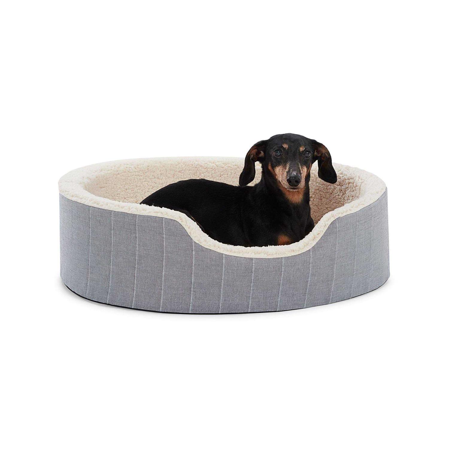 Top Paw Orthopedic Cuddler Striped Dog Bed - Pet Supplies online store
