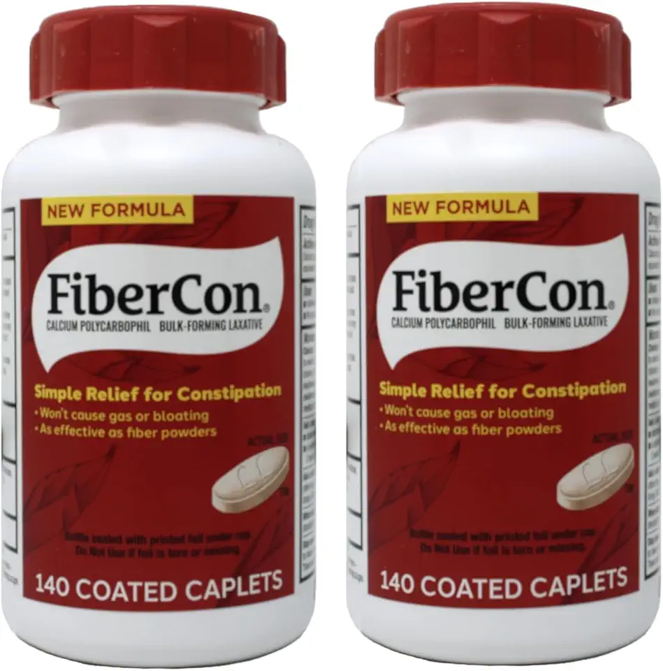 Fibercon Fiber 140 Caplets Each by Fibercon (Pack of 2) - Kansas Nuitrition - HNZSDS