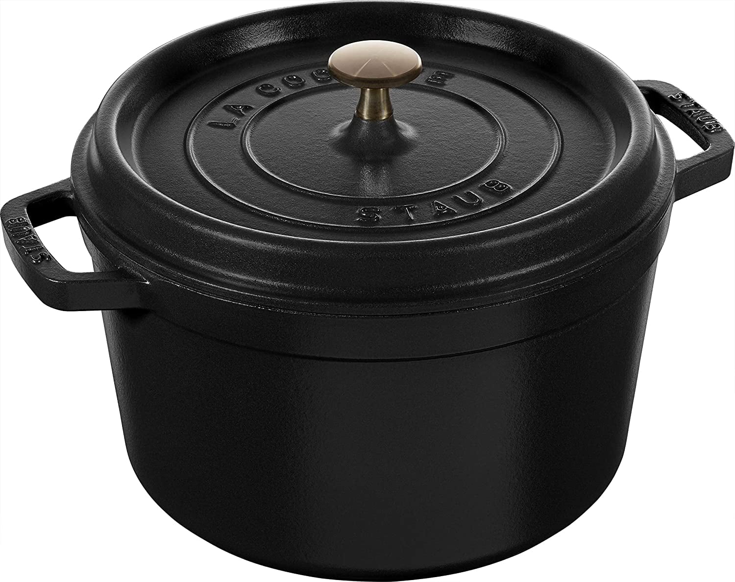 Cast Iron Dutch Oven 5-qt Tall Cocotte  Made in France  Serves 5-6  Matte Black