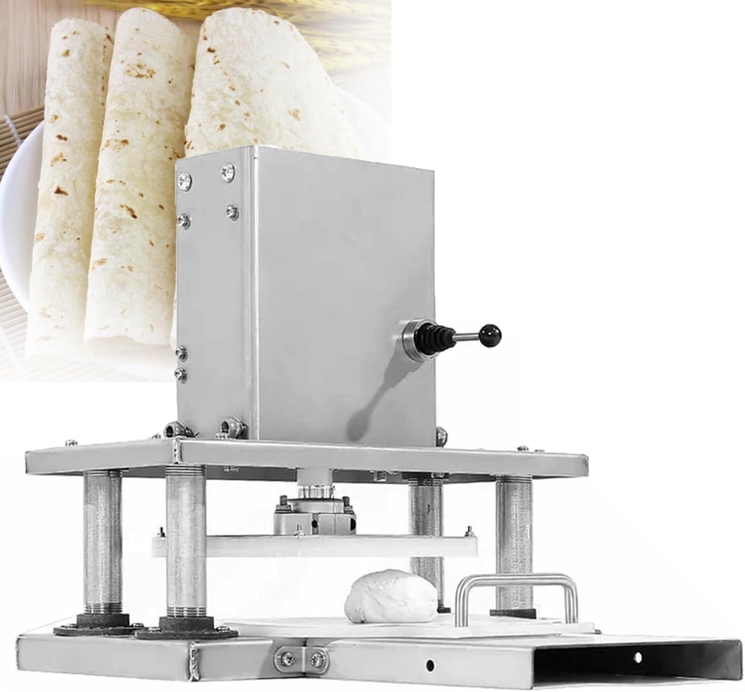 Electric Pizza Dough Press Machine, Commercial Dough Roller Sheeter,Pizza Dough Press Machine