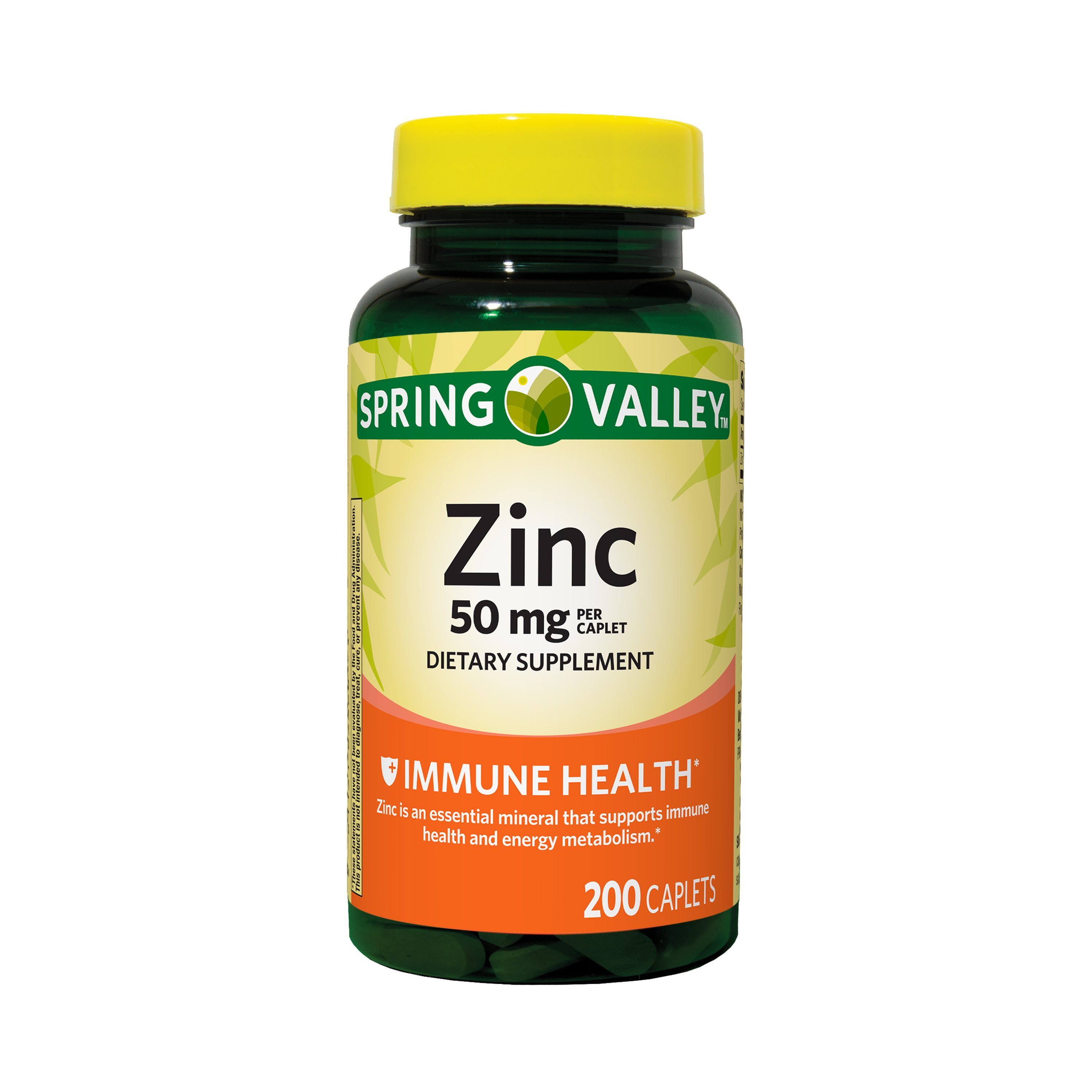 Spring Valley Zinc, 50 mg, Caplets - 200 caplets