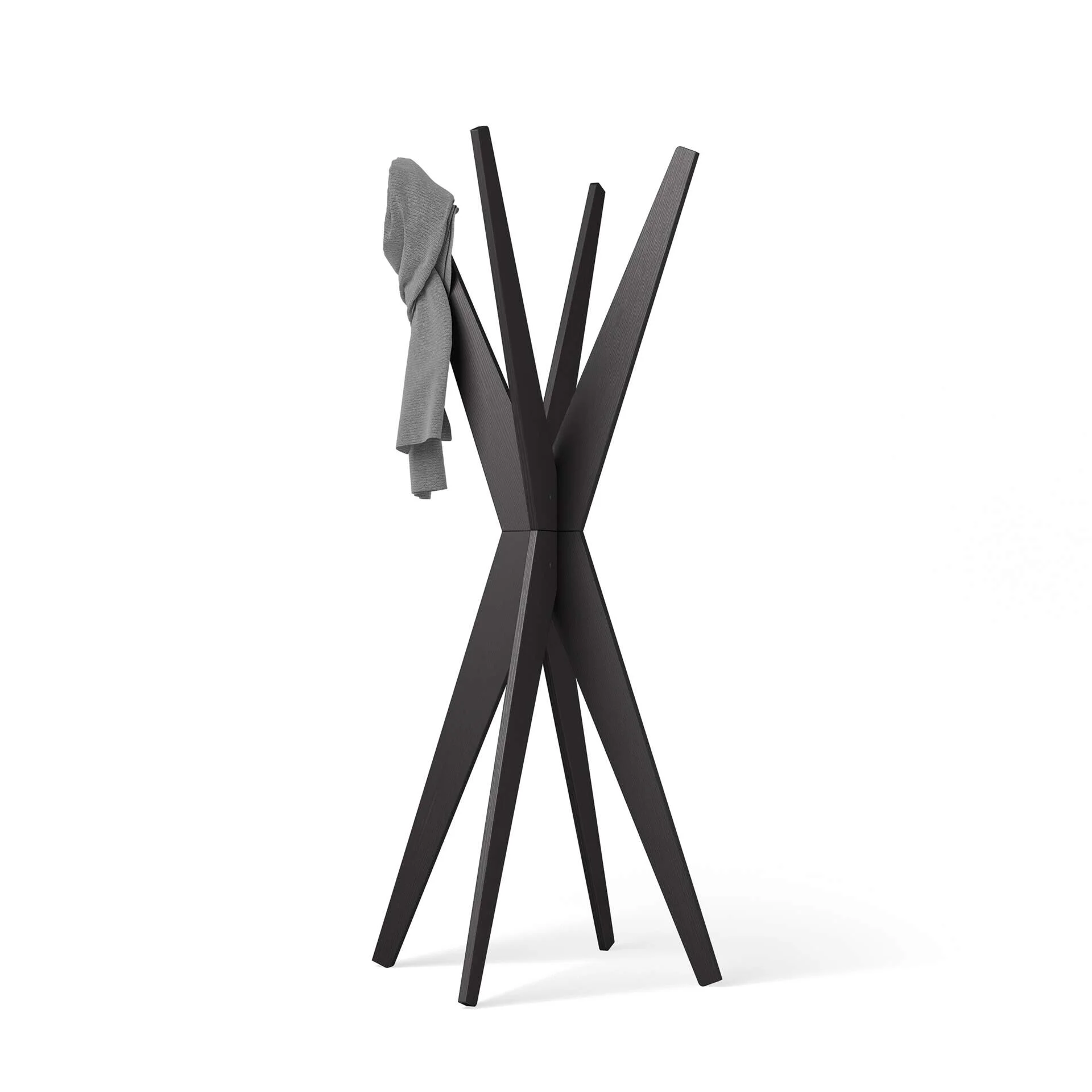 Mobili Fiver, Coat Rack, Emma Ashwood Black, Made In Italy