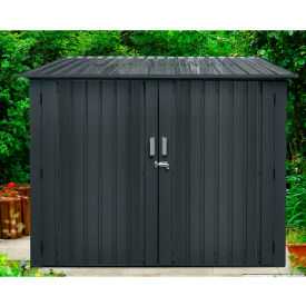 6 ft. 9 in. W x 6 ft. 8 in. D Metal Horizontal Bike Shed Hanover - Sports Supplies Online Store