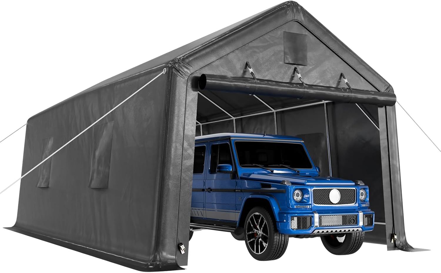12x20ft Heavy Duty Carport, Car Port With All-Steel Metal Frame,Portable Garage For Automobile,Truck,Boat,Outdoor Storage Shelter
