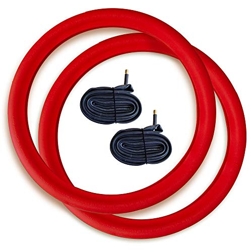 Tannus Armour Tire Inserts, 2 No Flat Bicycle Tire Inserts with 2 Tubes | Puncture Proof Bike Tube Protector, Stops Flats from Thorns and Pinching
