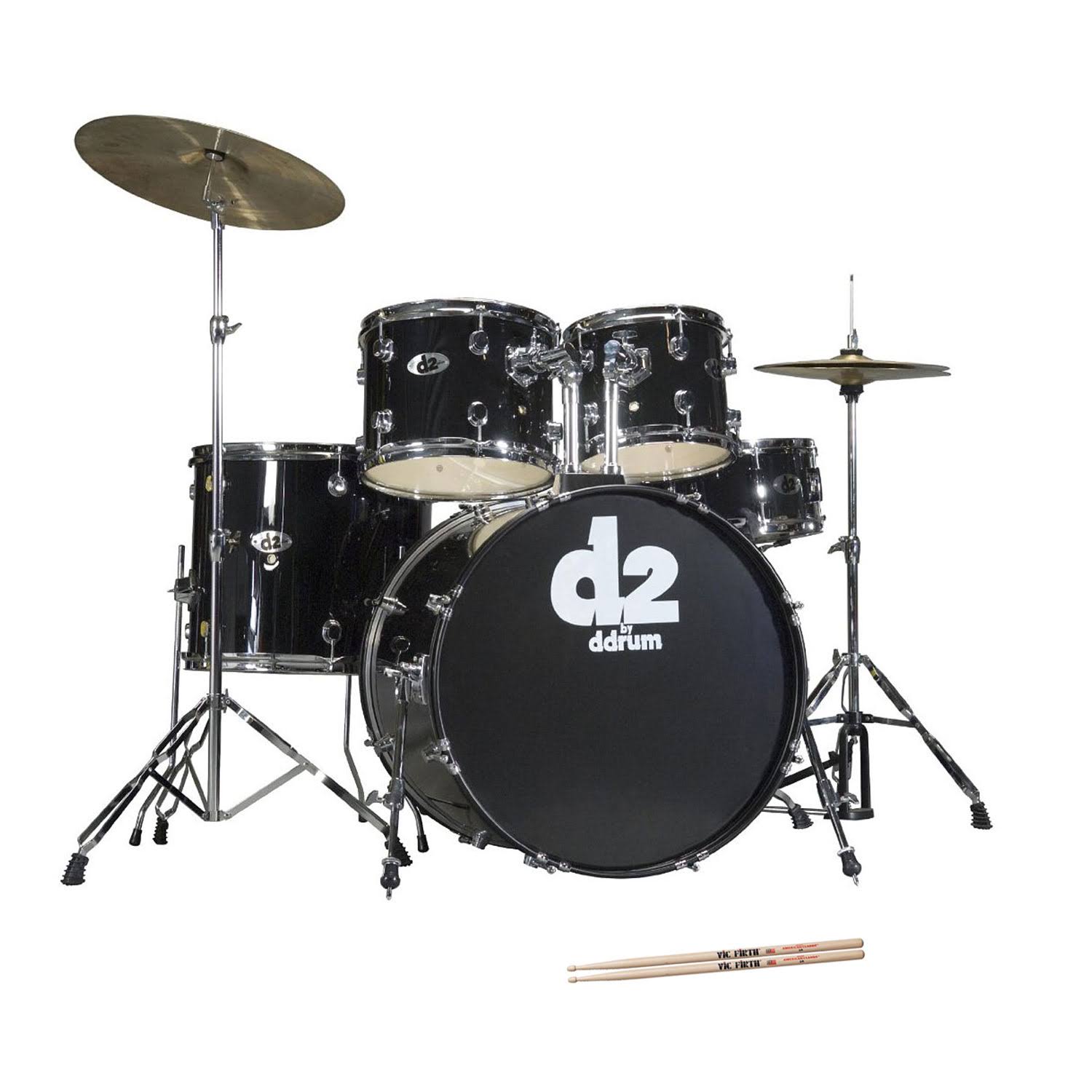 ddrum D2 Drum Set, 5-Piece, Midnight Black - Avayadevconnect
