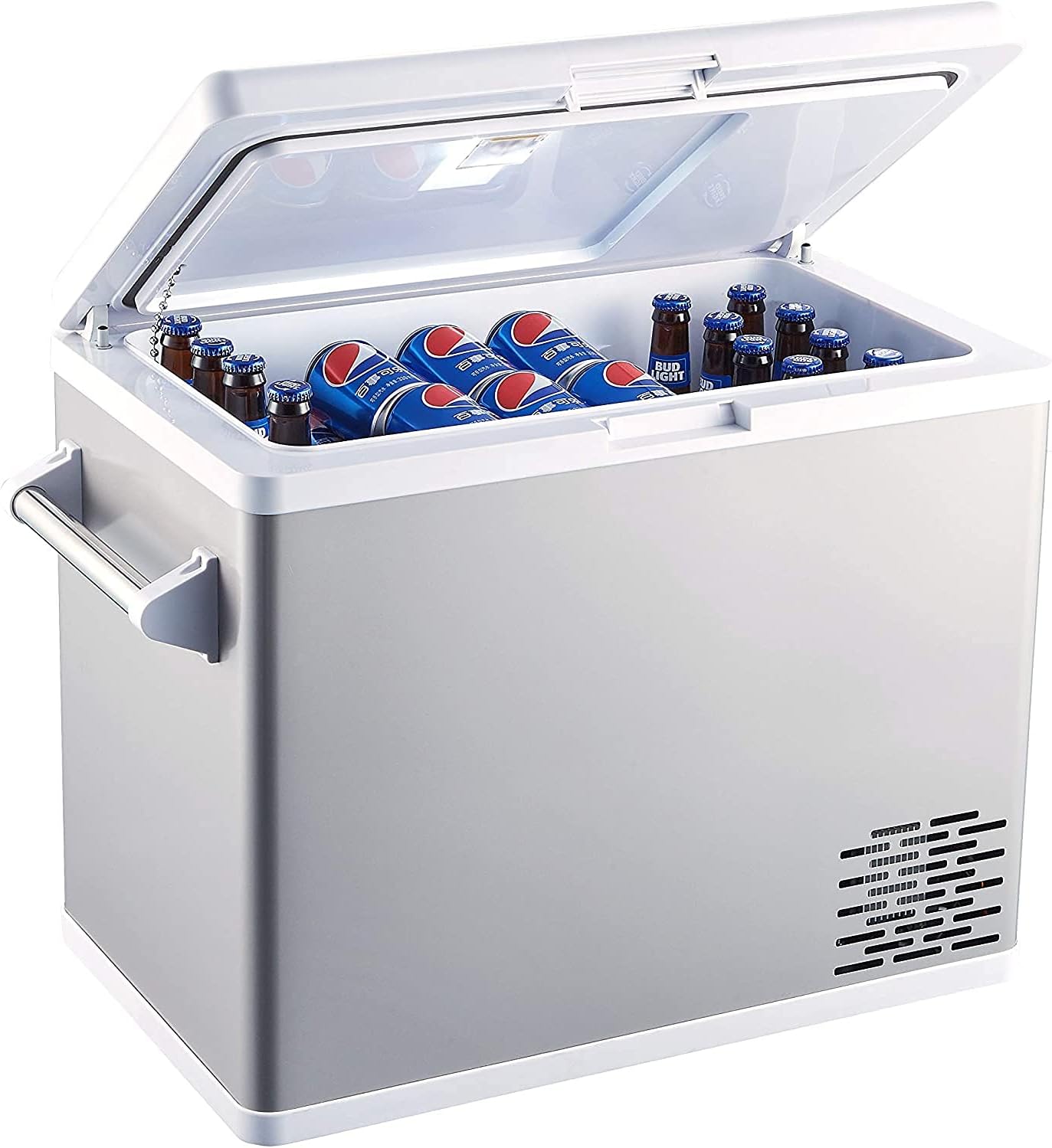 Portable Refrigerator Fridge Freezer for car, Boat, RV, Camping, Roadtrip, Outdoor Recreation (54-Quart White)