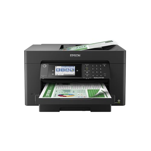 Epson Workforce Pro WF-7820 Wireless All-in-One Wide-Format Printer with Auto 2-Sided Print 13" x 19", Copy, Scan & Fax, 50-Page ADF