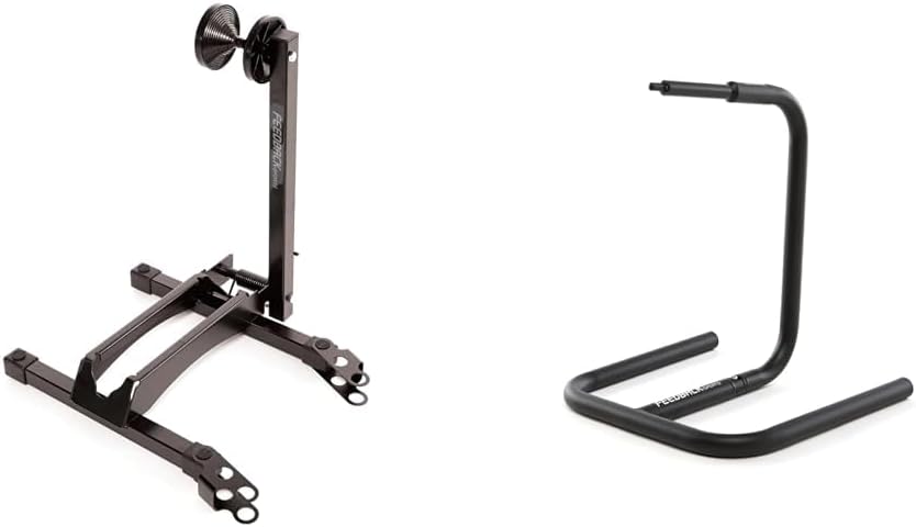 Feedback Sports RAKK Bicycle Storage Stand & Scorpion Moto-Style Bike Stand - 2 Piece (Black)