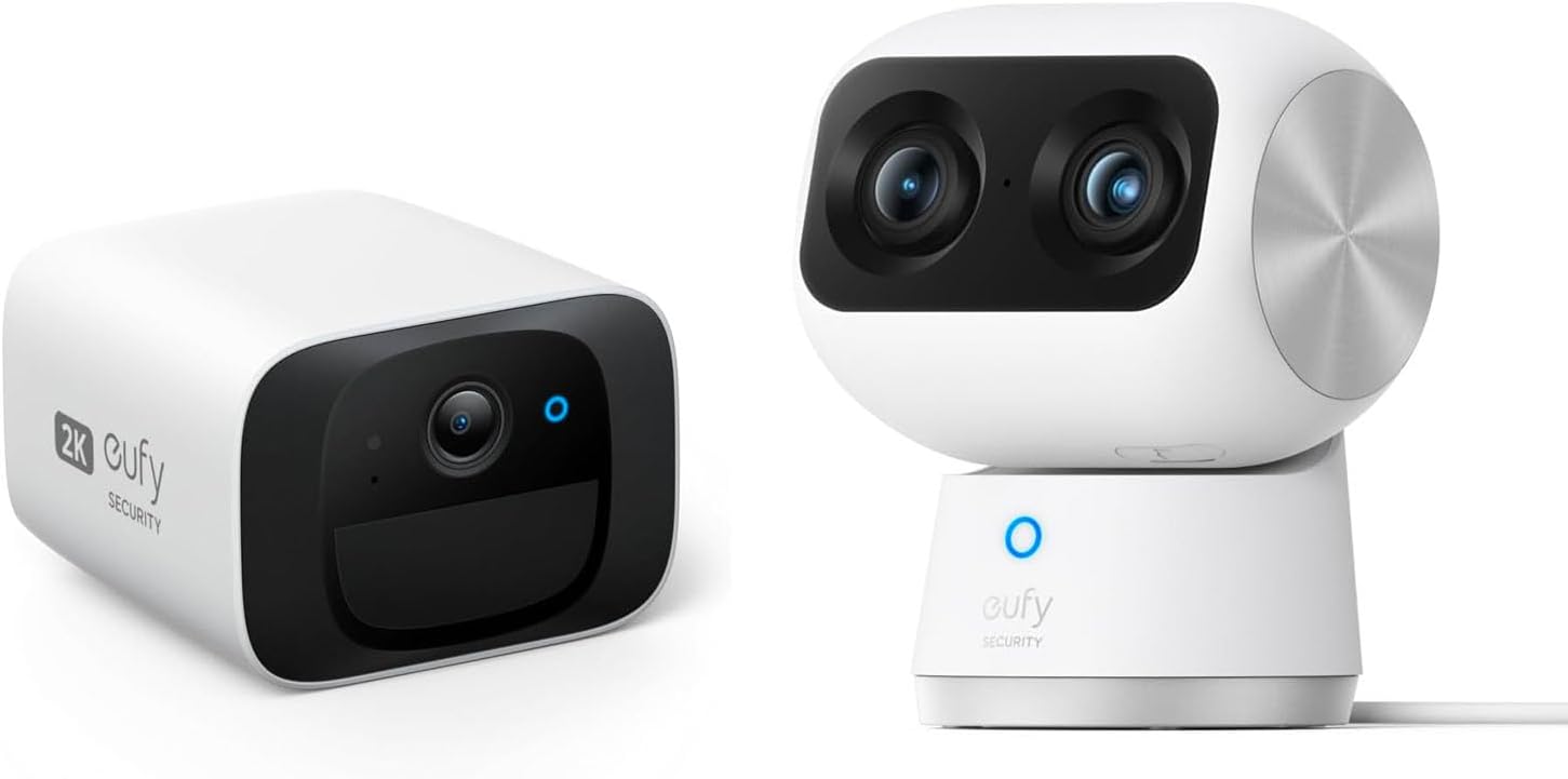 eufy Security SoloCam C210, Wireless Outdoor Camera, 2K Resolution Indoor Cam S350, Dual Cameras