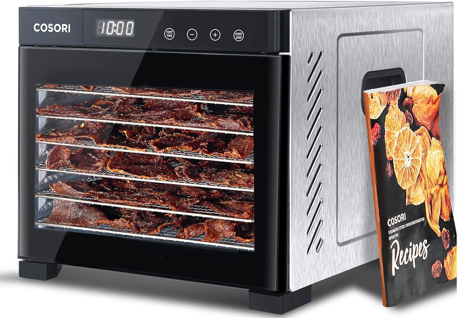 COSORI Food Dehydrator for Jerky, Large Drying Space with 6.48ft&sup2;, 600W Dehydrator Machine, 6 Stainless Steel Trays, 48H Timer, 165&deg