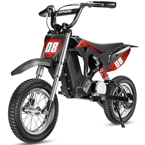 36V 350W Kids Electric Dirt Bike - Fast Speed Electric Motorcycle Up to 16 MPH & 10 Miles Long-Range, 3-Speed Modes, Twist Grip Throttle