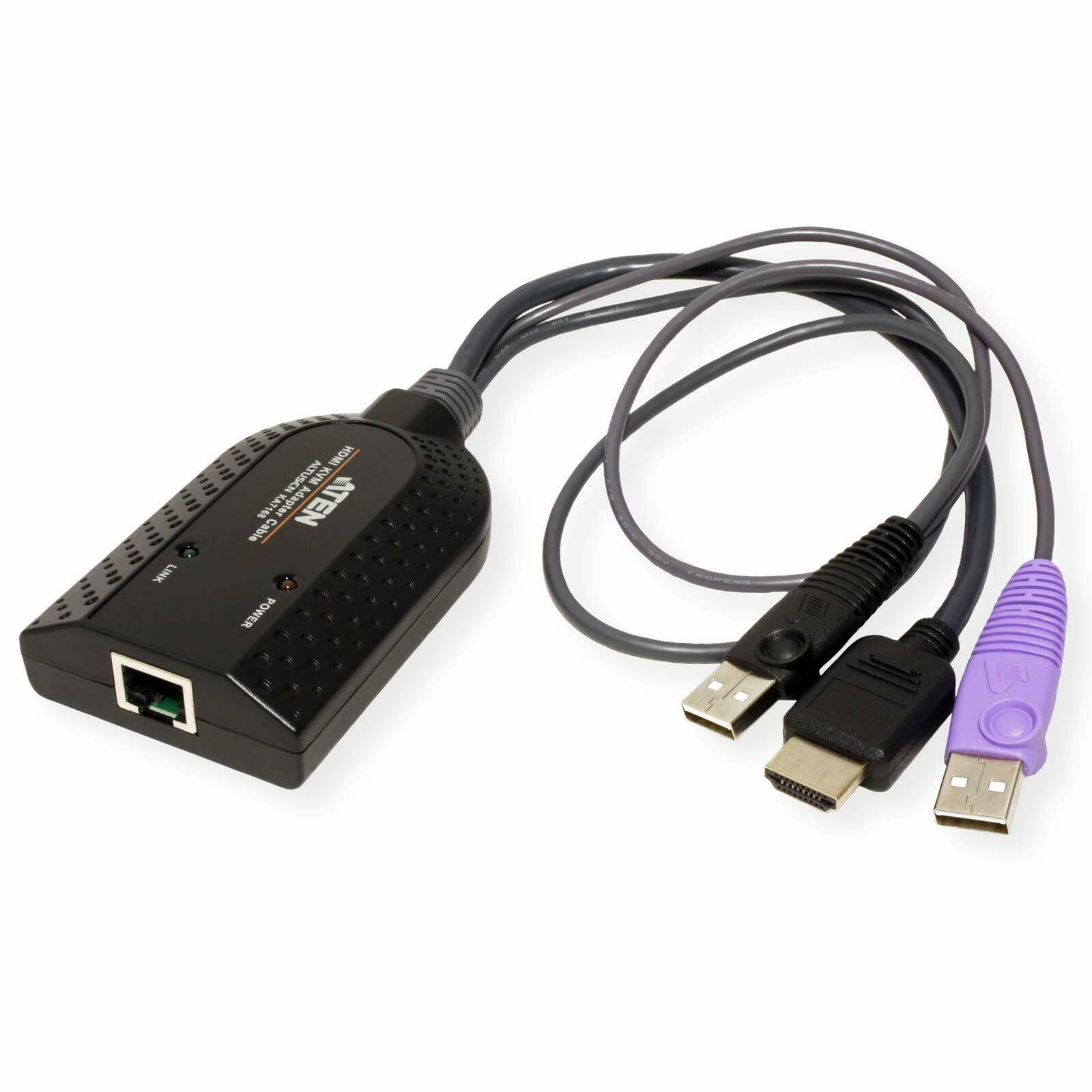 Aten KA7168 HDMI USB Virtual Media KVM Adapter Cable with Smart Card Reader