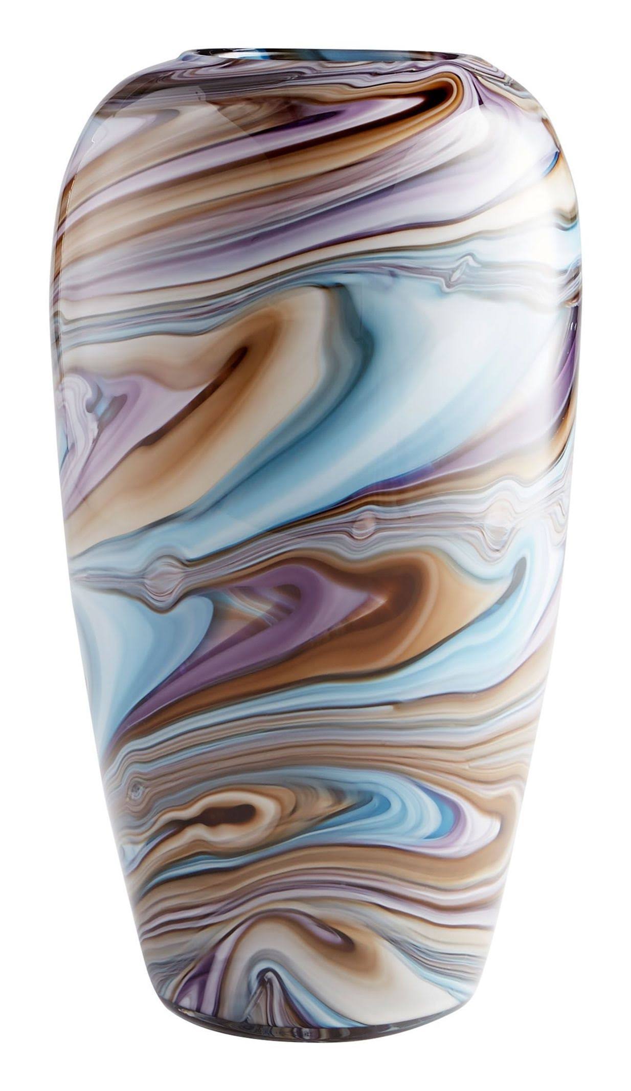 Cyan Design 09524 Borealis Sky Blue Cafe Swirl Vase Large