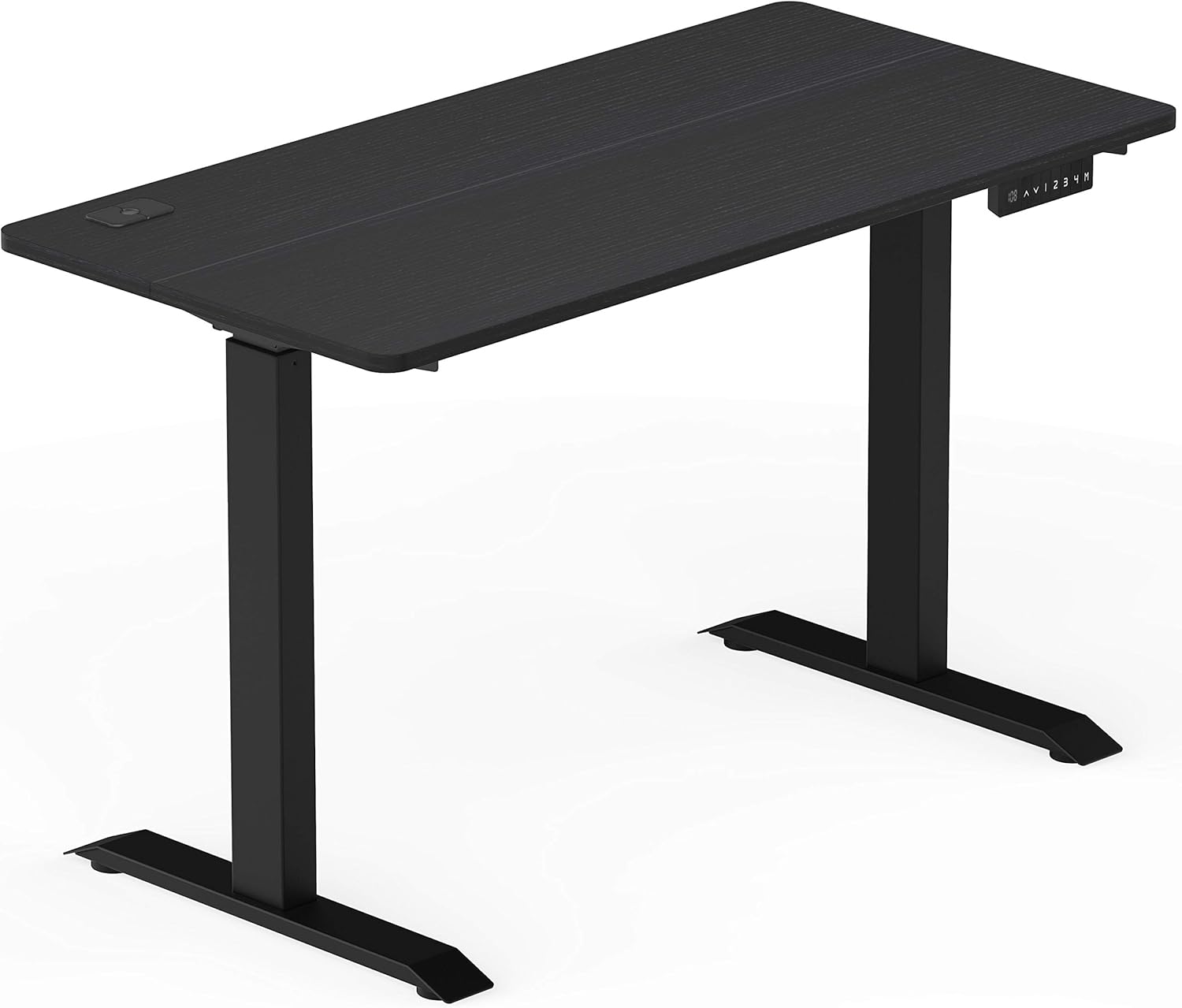 SHW 55-Inch Large Electric Height Adjustable Standing Desk, 55 x 28 Inches, Oak