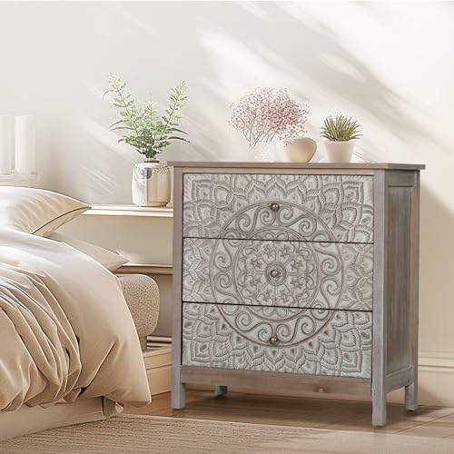 MAISON ARTS 3 Drawer Dresser Set of 2