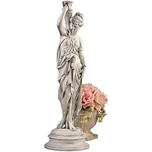 Design Toscano KY799519 Dione the Divine Greek Water Woman Indoor/Outdoor Garden Statue, Grande Size, 10 Inches Wide, 38 Inches Tall