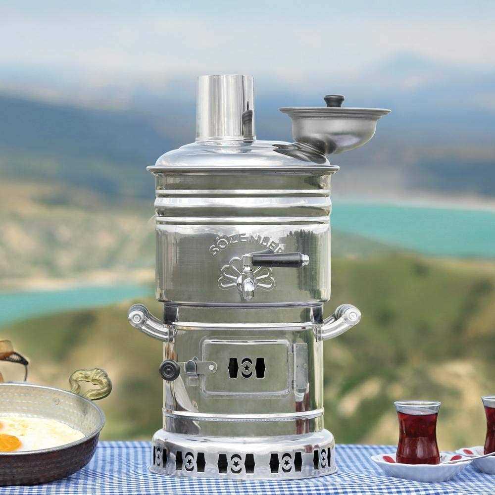 Tubibu Samovar Free Energy Water Heater 4L /150 Oz Semaver Samavar Boat Camping Hiking Hunting Yachting Tea Kettle - Sports Supplies Online Store