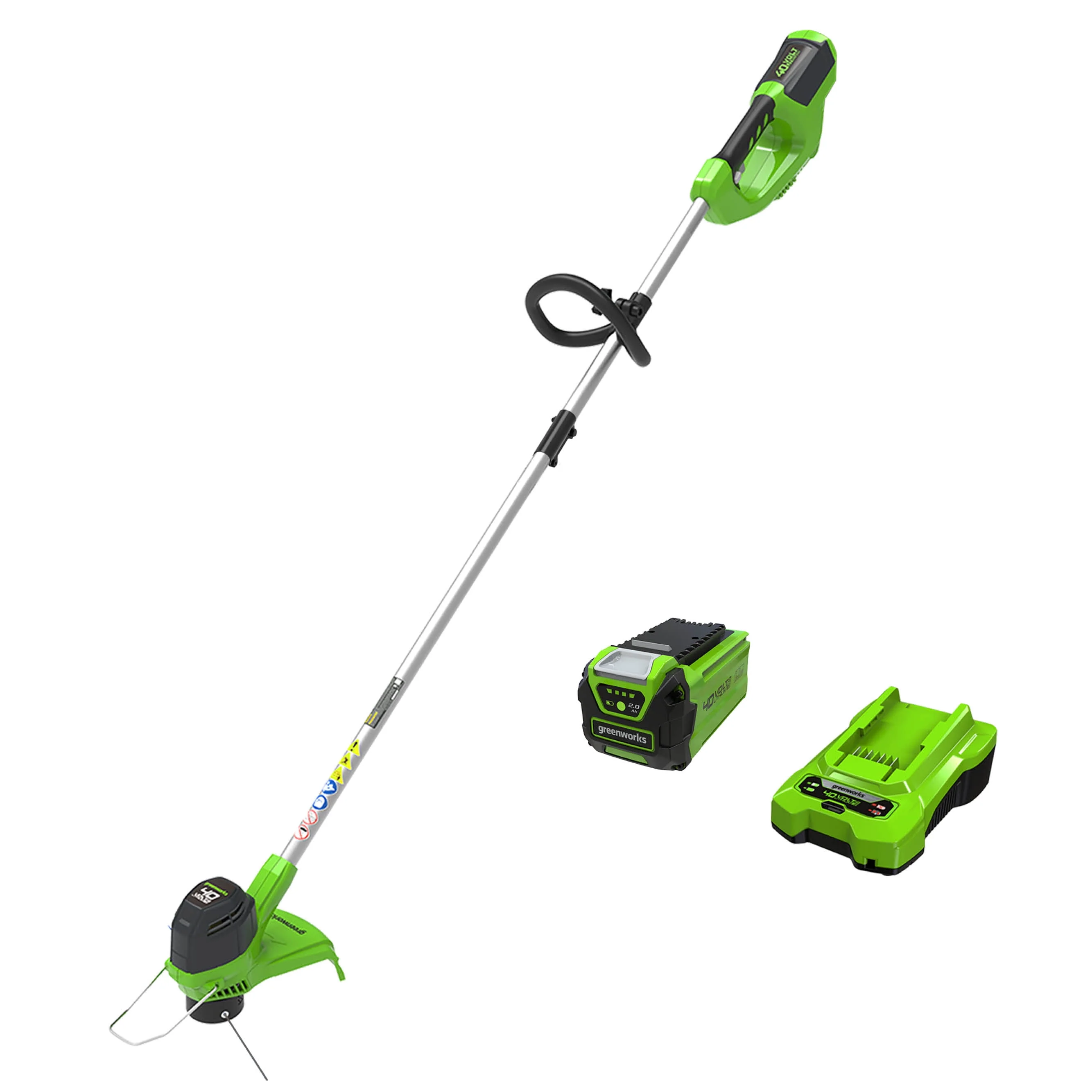 Greenworks 40V 12 String Trimmer with 2.0 Ah Battery & Charger 2101602