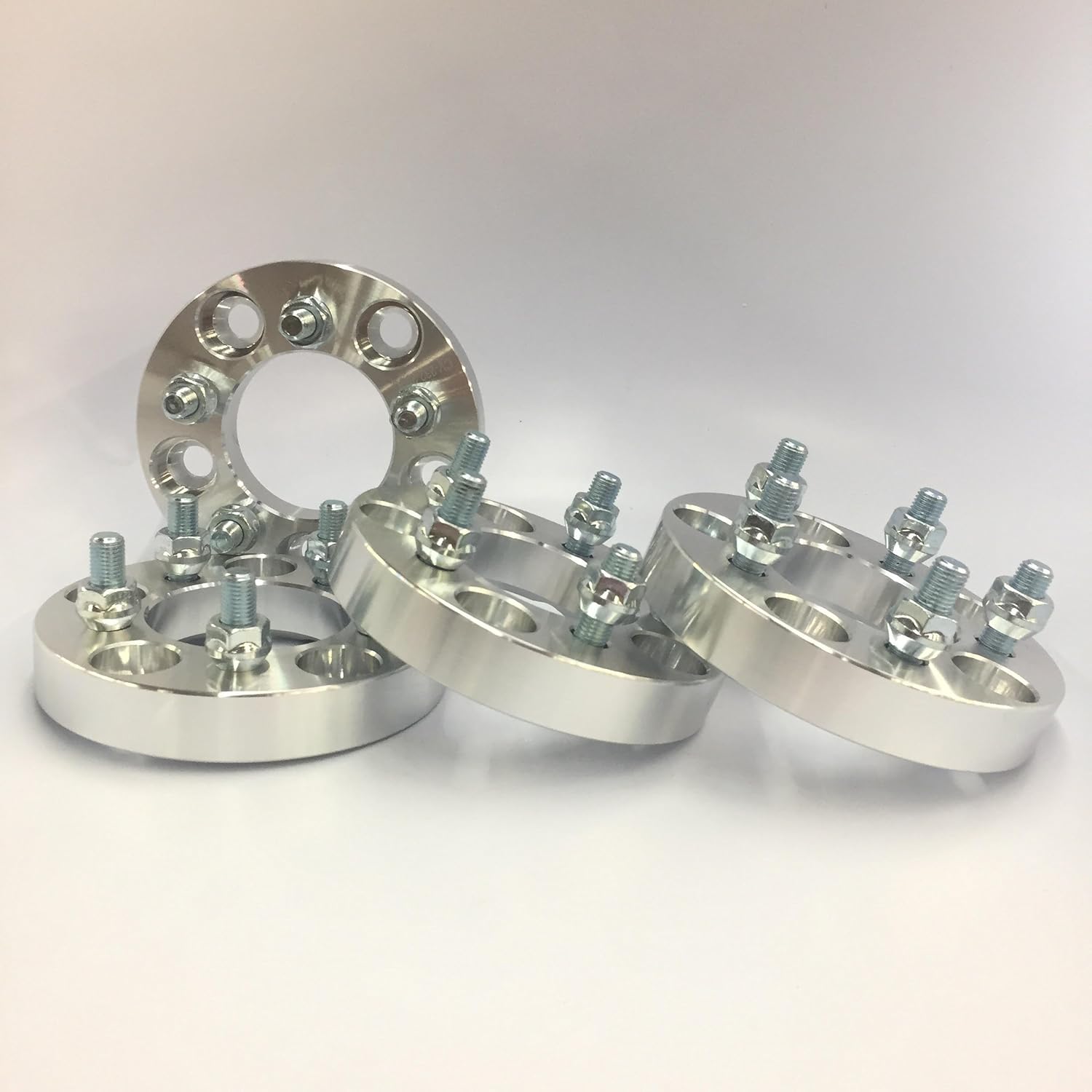 Customadeonly 4 Pieces 1" 25mm Conversion Wheel Adapters 5x100 to 5x114.3 (Change Bolt Pattern) 12x1.5 Studs Center Bore 67.1mm with Open End Lug