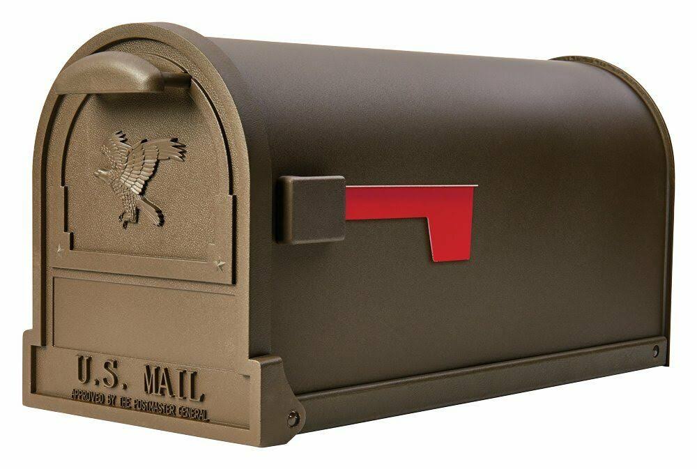 Gibraltar Mailboxes Arlington Large Capacity Galvanized Steel Bronze Post-Mount Mailbox AR15T000