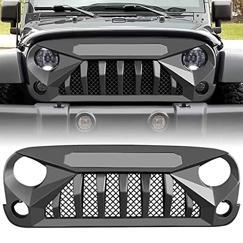 American Modified Gladiator Vader Easy Installation Front Grille Cover Compatible with Jeep Wrangler 2007 to 2018, JK/JKU, Rubicon, and Sahara Sport