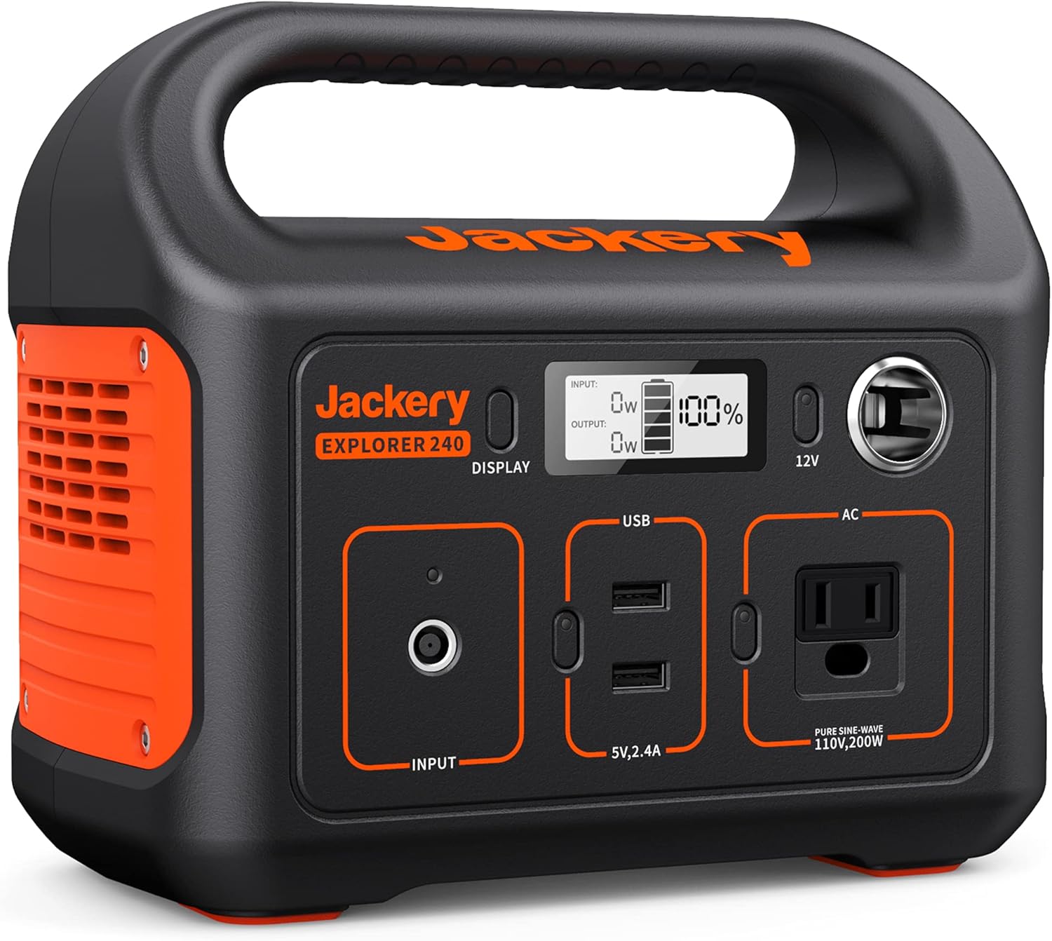 Jackery Portable Power Station Explorer 240, 240Wh Backup Lithium Battery, 110V/200W Pure Sine Wave AC Outlet
